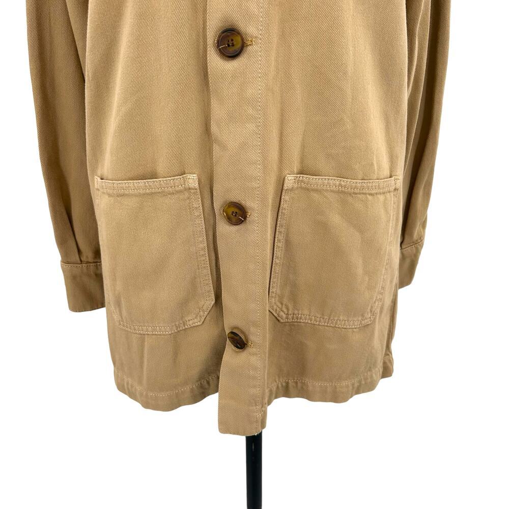Reformation Dylan Jacket Wheat Khaki Wash Size Medium - Picture 3 of 11
